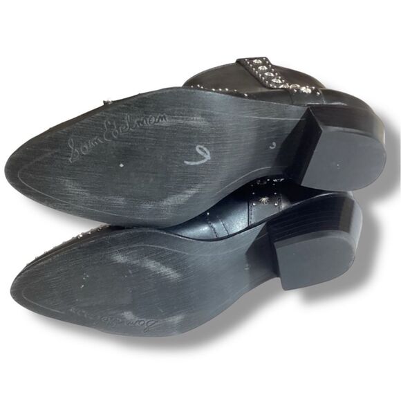 Y2K Sam Edelman Women's Brian Pointed-Toe Studded Ankle Booties - Picture 6 of 9